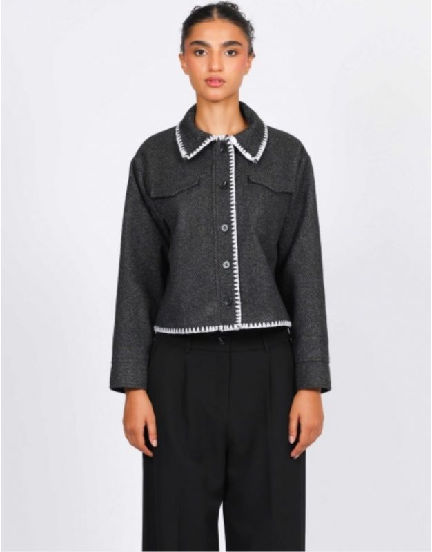 Veste chic gris chiné