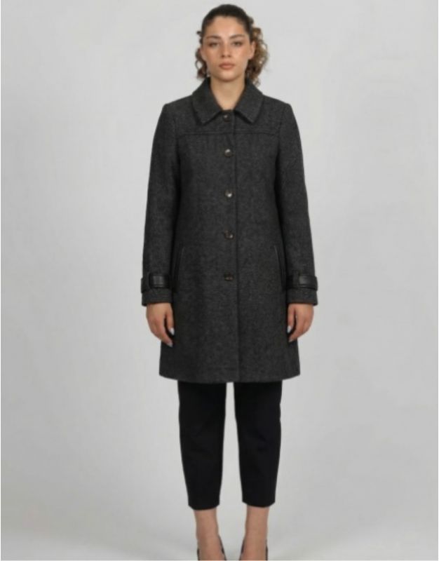 Manteau chic gris chiné