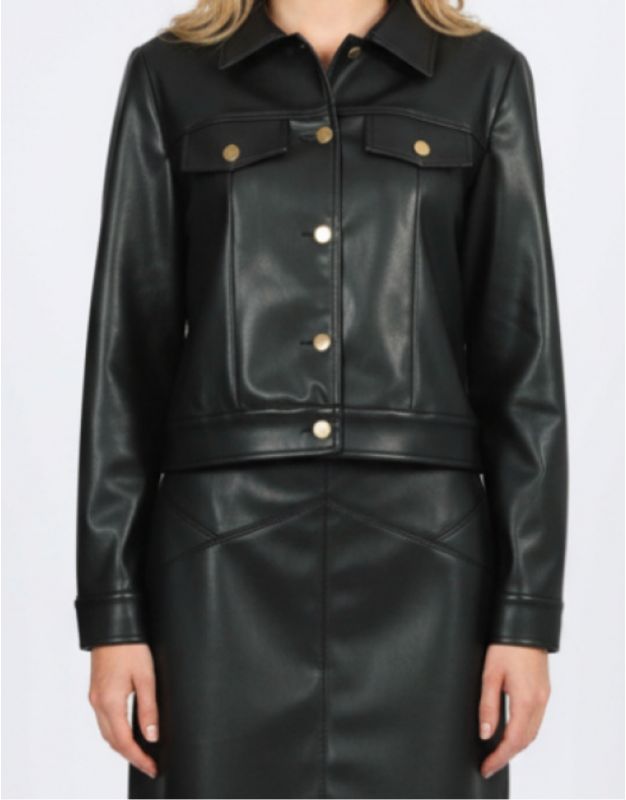 Veste noire similicuir