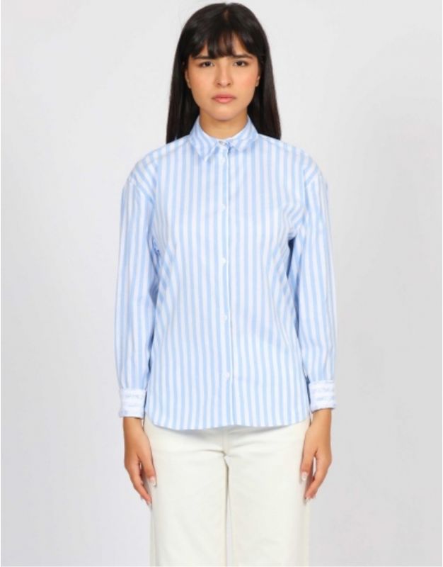 Chemise rayé bleu ciel