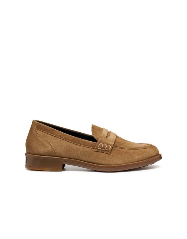 Mocassins daim camel
