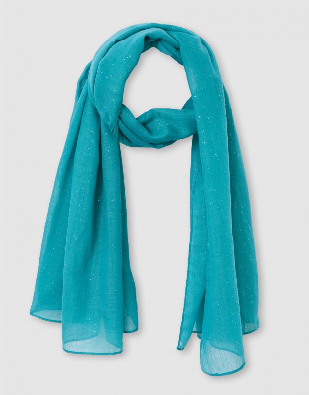 Foulard brillant bleu