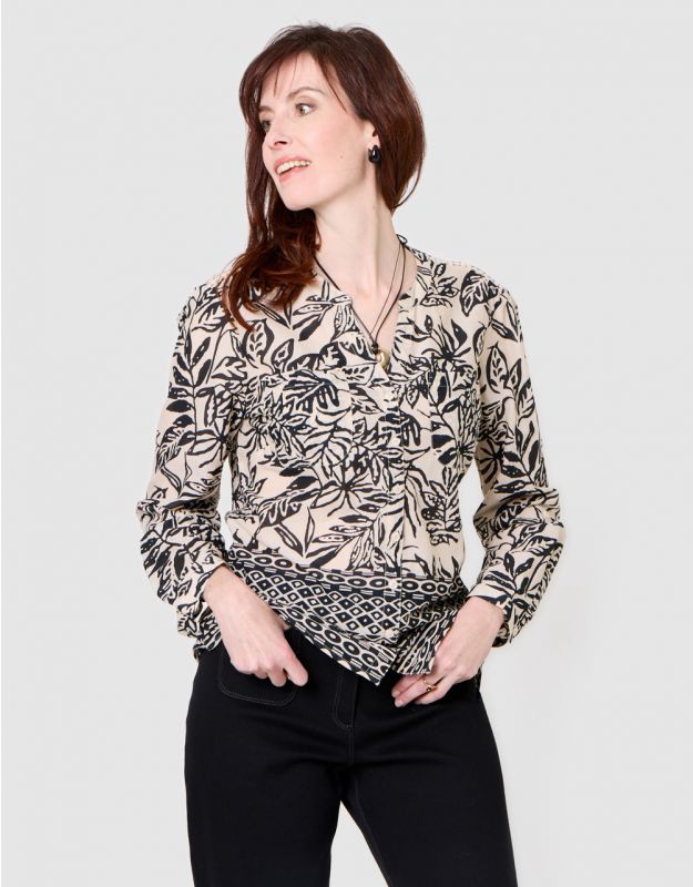 Chemisier coton beige