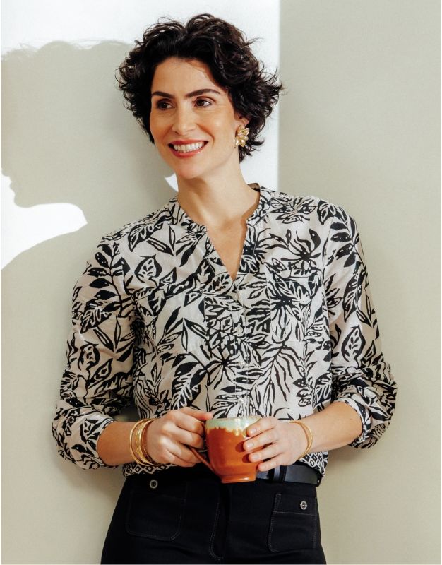 Chemisier coton beige