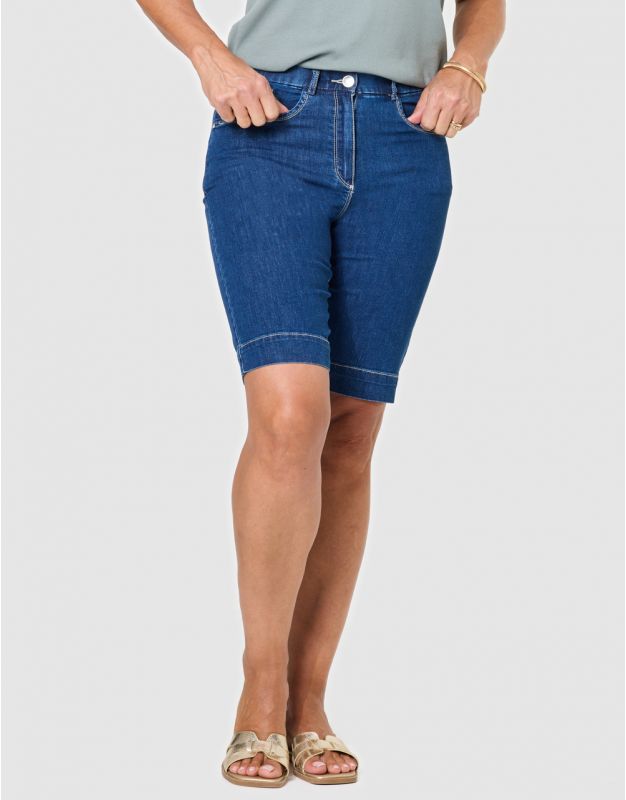 Bermuda coton bleu denim