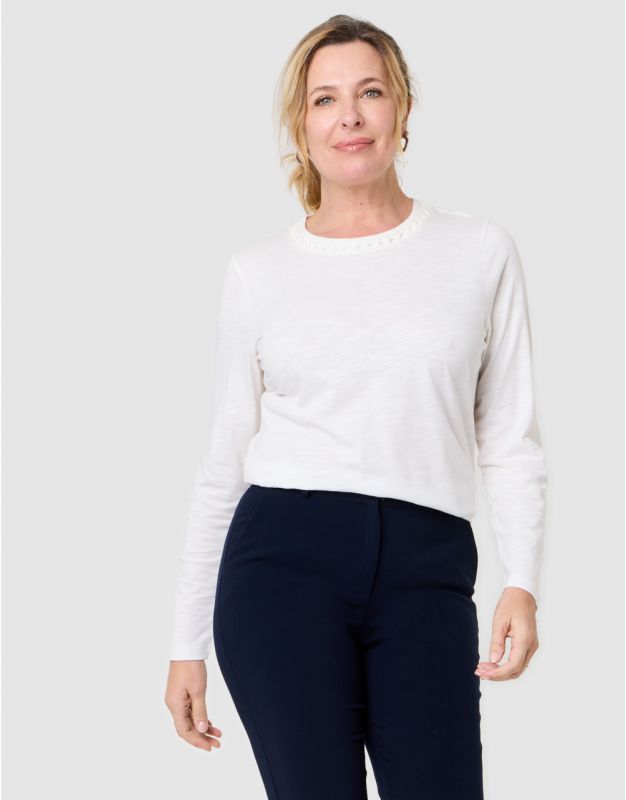 T-shirt coton modal blanc