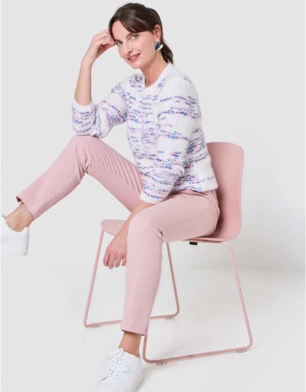 Pantalon 7/8è coton rose