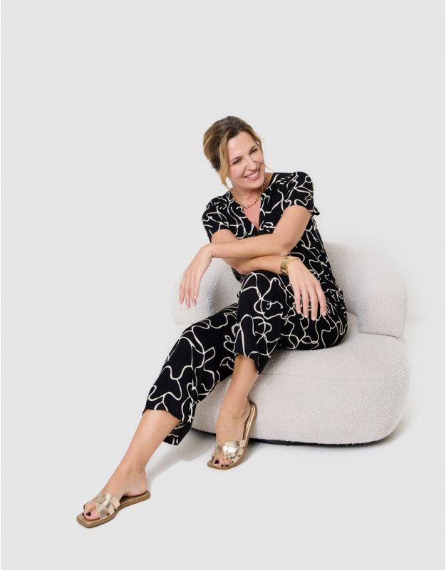 Combinaison imprimé noir