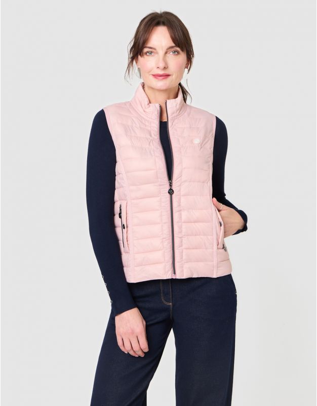 Veste sans manches rose