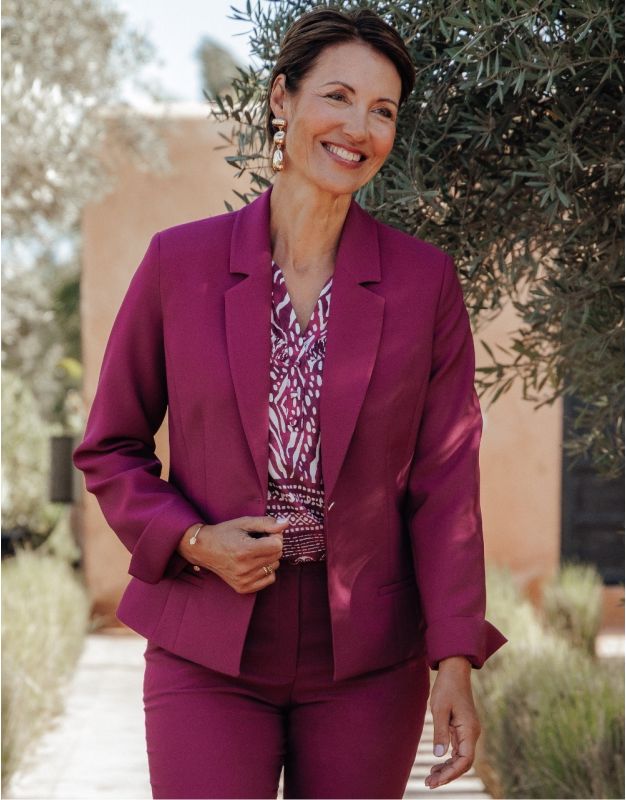 Veste tailleur violet