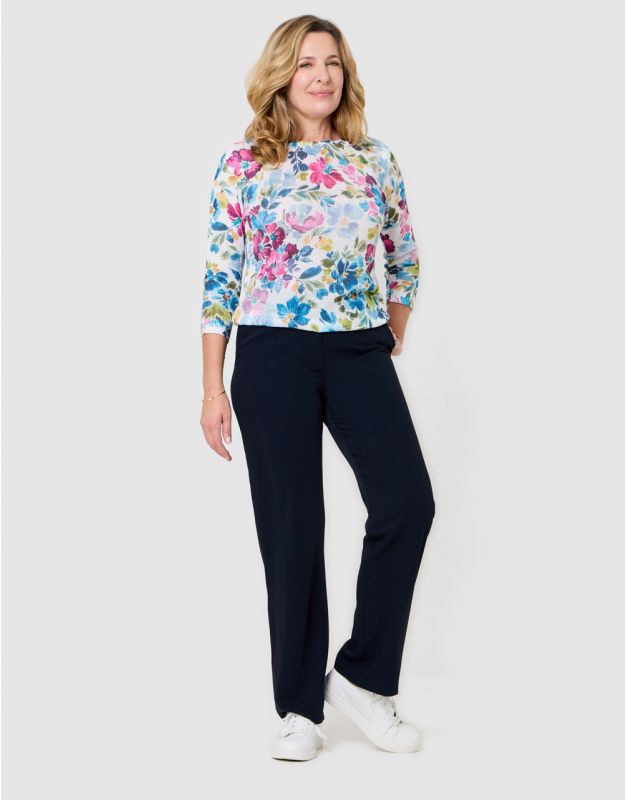 Pantalon large léger bleu