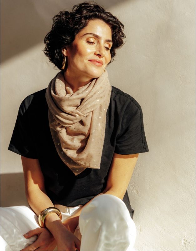 T-shirt coton modal noir