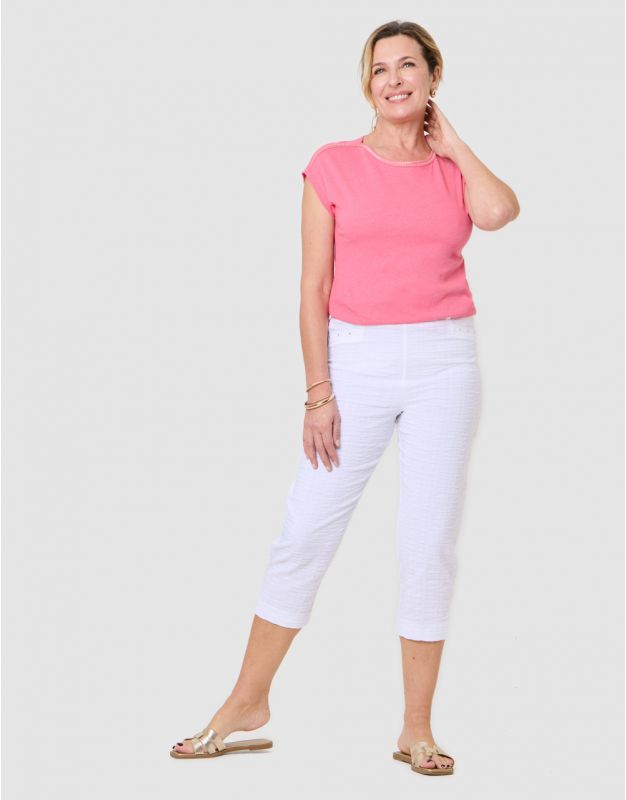 Pantacourt droit blanc