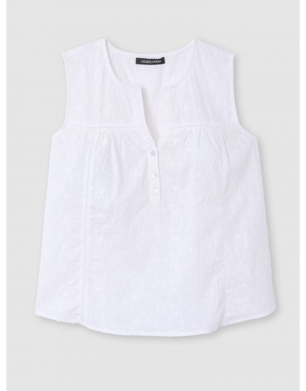 Blouse sans manches coton