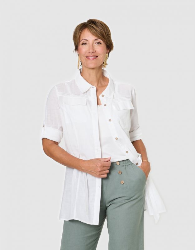 Chemisier long blanc