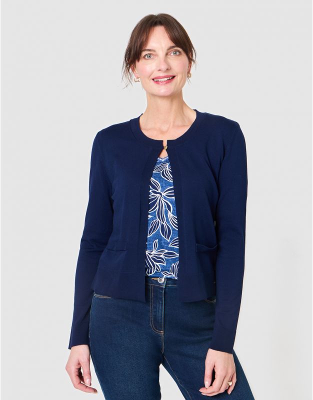 Gilet boléro bleu marine