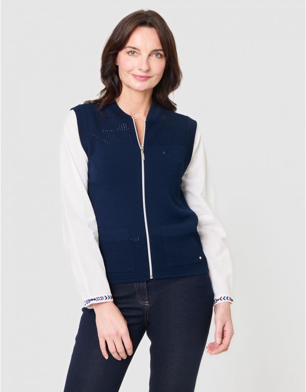 Gilet sans manches marine
