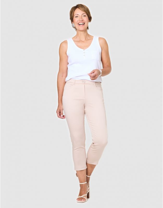 Pantacourt ajusté beige