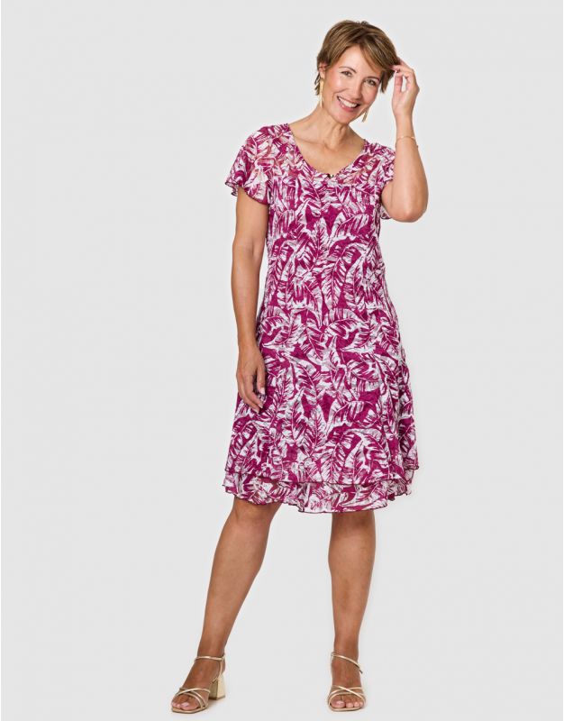 Robe dentelle violet