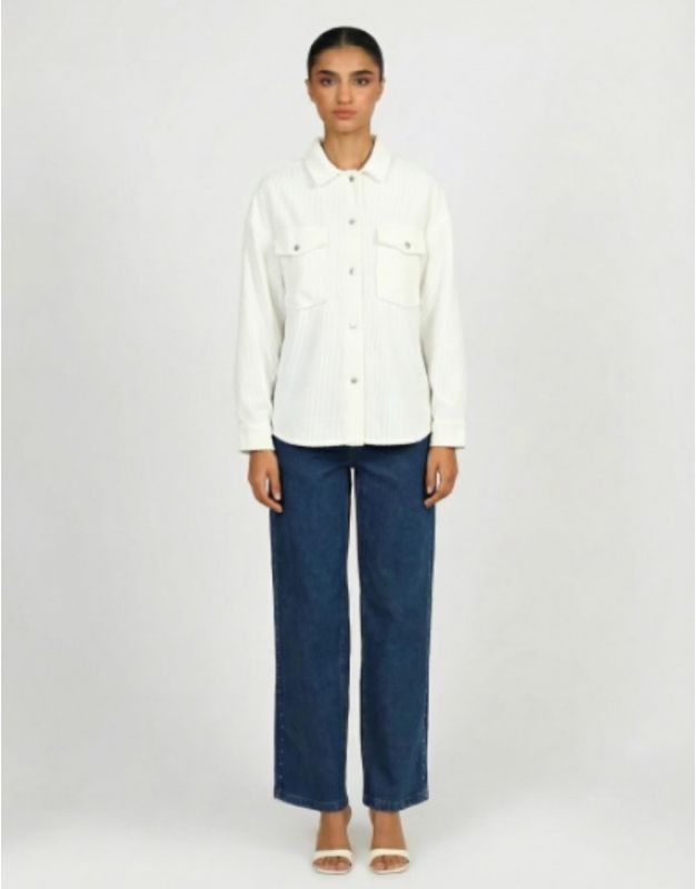 Chemisier velours blanc