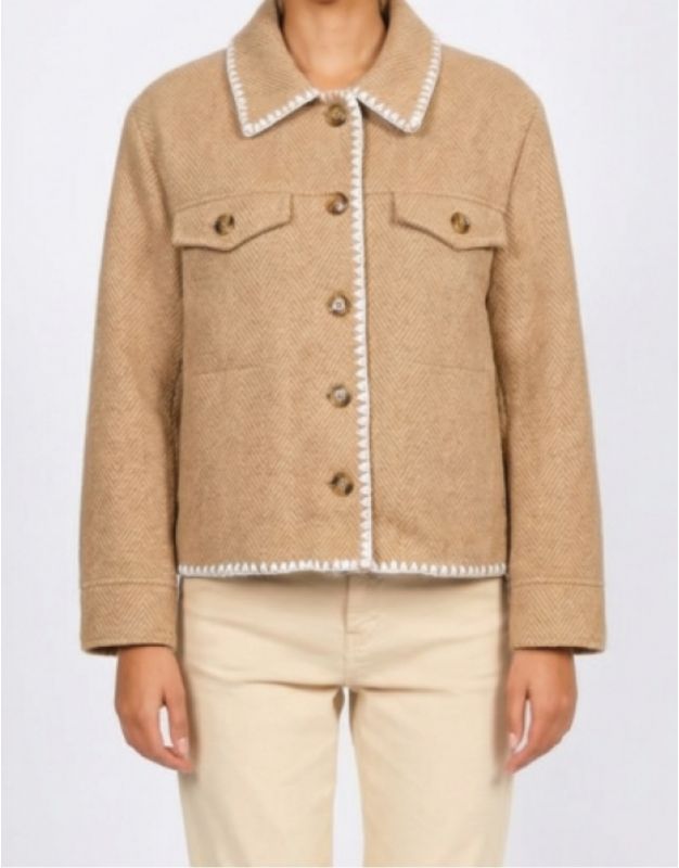 Veste boîte camel