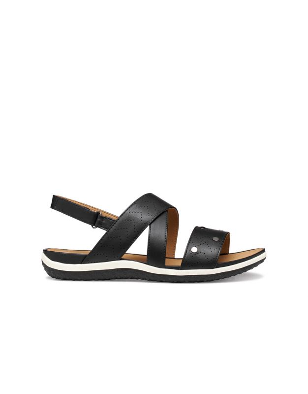 Sandales plates noir