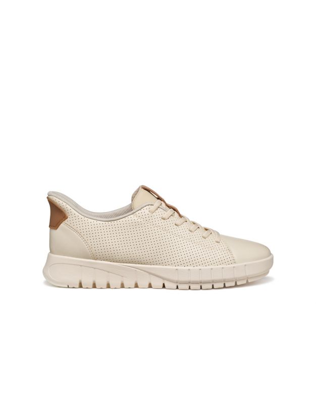 Basket basses cuir beige