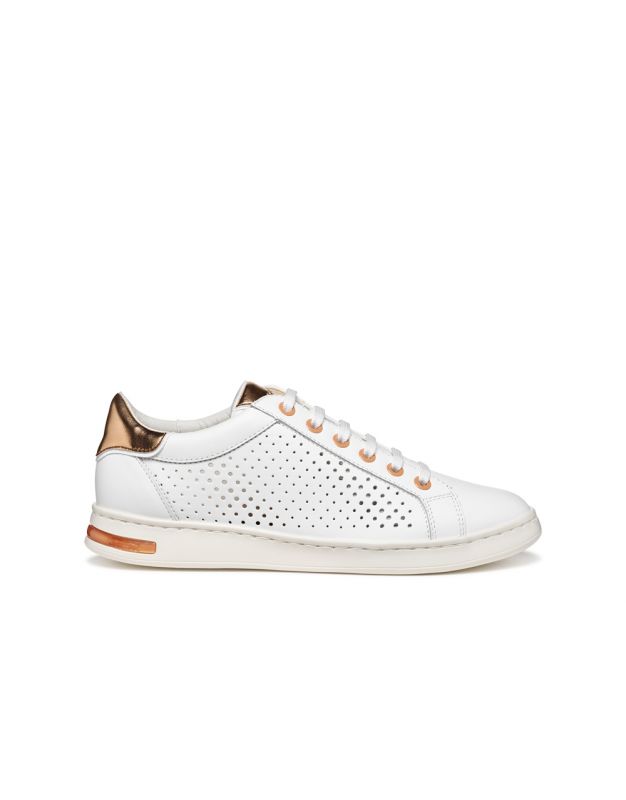 Basket ajourée cuir blanc