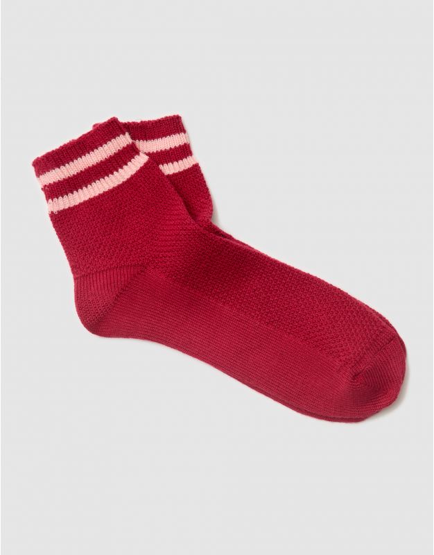 Chausettes basses rouge