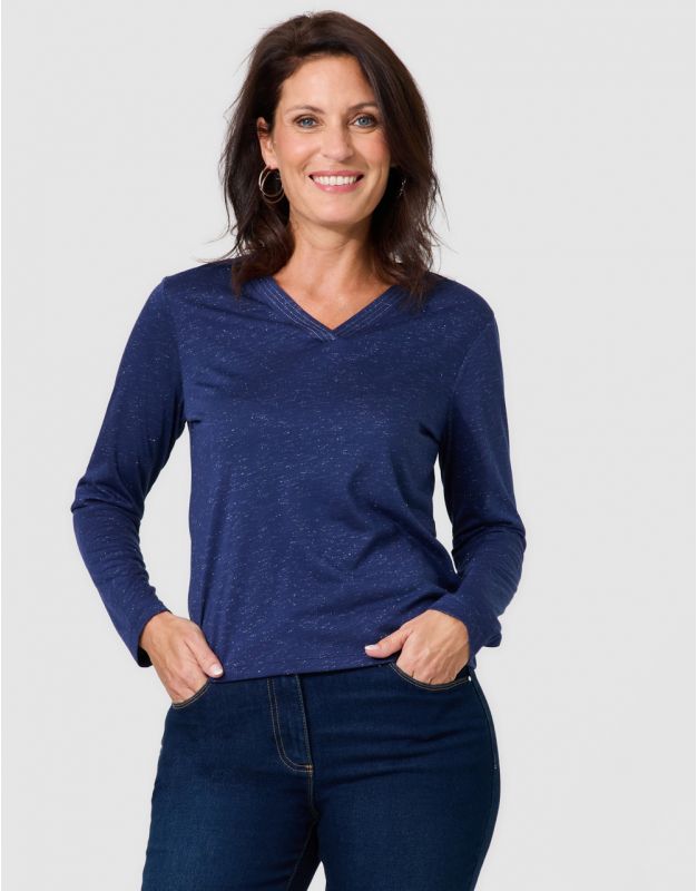 T-shirt irisé bleu nuit