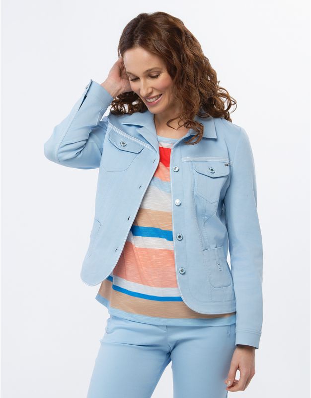 Veste coton bleu ciel