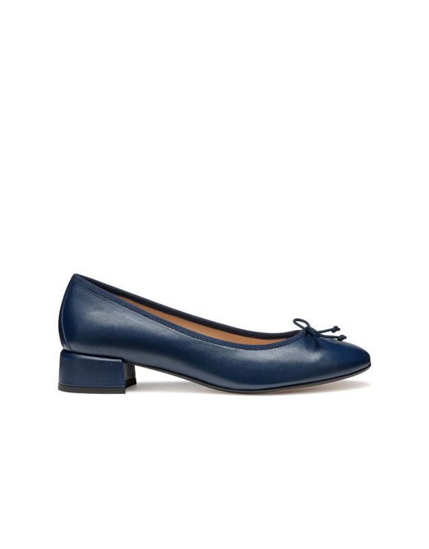 Ballerines cuir bleu