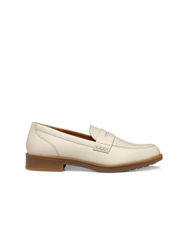 Mocassin cuir lisse beige